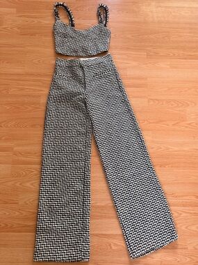 Zara Black and White Tweed two piece set